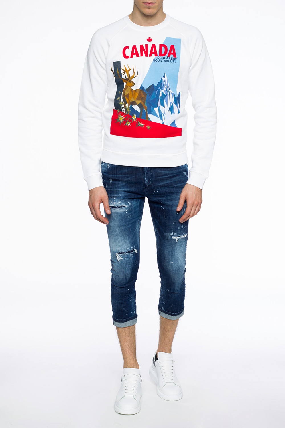 白色Printed sweatshirt Dsquared2 - Vitkac 中国